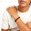 Thumbnail Image 2 of Men's 0.50 CT. T.W. Black Diamond Squared Link Chain Bracelet in Stainless Steel with Black Ion-Plate - 8.62"