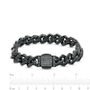 Thumbnail Image 4 of Men's 0.50 CT. T.W. Black Diamond Squared Link Chain Bracelet in Stainless Steel with Black Ion-Plate - 8.62"