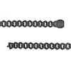 Thumbnail Image 3 of Men's 0.50 CT. T.W. Black Diamond Squared Link Chain Necklace in Stainless Steel with Black Ion-Plate - 20"