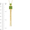 Thumbnail Image 3 of Jade and 0.10 CT. T.W. Diamond Lantern Necklace in 14K Gold
