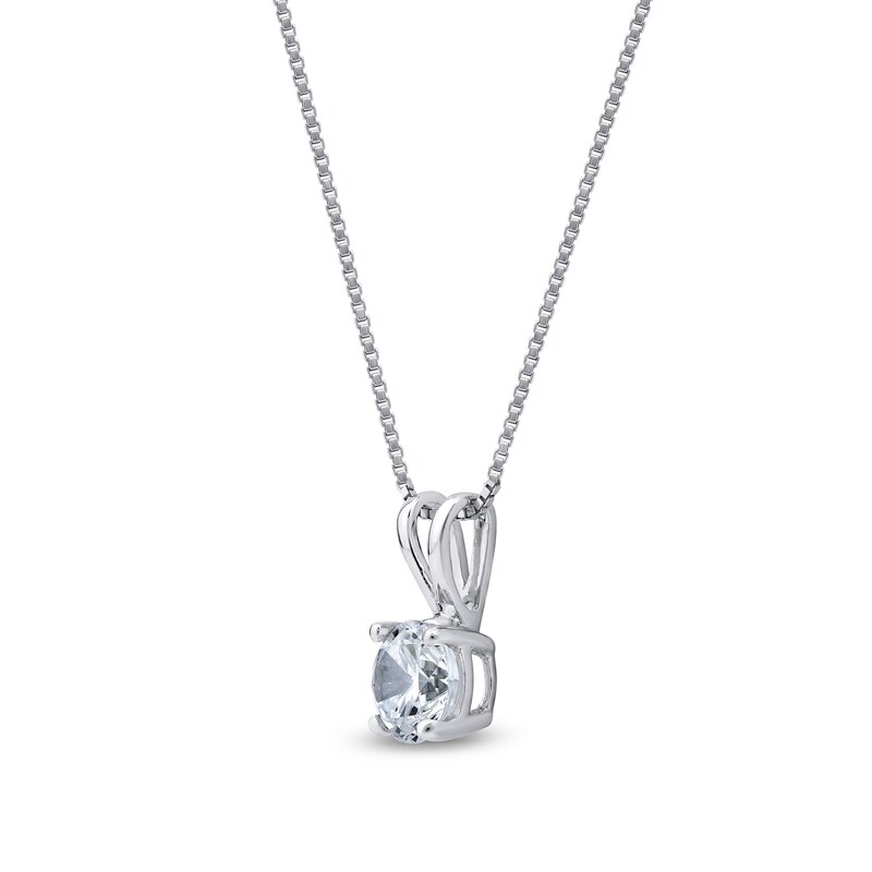 Main Image 2 of 0.40 CT. Certified Lab-Grown Diamond Solitaire Pendant in 10K White Gold (I/SI2)