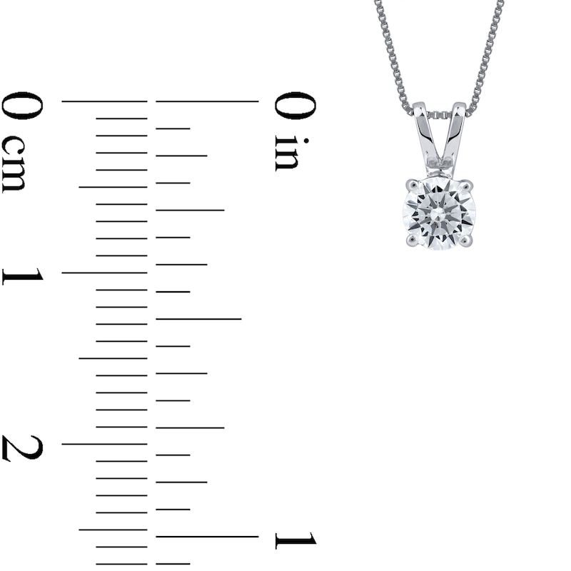 Main Image 5 of 0.40 CT. Certified Lab-Grown Diamond Solitaire Pendant in 10K White Gold (I/SI2)
