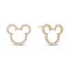 Thumbnail Image 0 of Disney Treasures Mickey Mouse 0.23 CT. T.W. Diamond Ears Silhouette Stud Earrings in 10K Gold