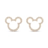 Disney Treasures Mickey Mouse 0.23 CT. T.W. Diamond Ears Silhouette Stud Earrings in 10K Gold