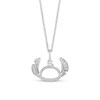 Thumbnail Image 1 of Disney Treasures Lilo and Stitch 0.115 CT. T.W. Diamond Head Silhouette Pendant in Sterling Silver
