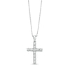 Thumbnail Image 1 of 0.065 CT. T.W. Diamond Miracle Cross Pendant in Sterling Silver