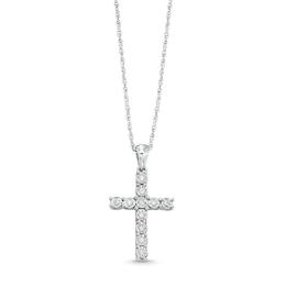0.065 CT. T.W. Diamond Miracle Cross Pendant in Sterling Silver