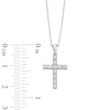 Thumbnail Image 3 of 0.065 CT. T.W. Diamond Miracle Cross Pendant in Sterling Silver