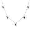 Disney Treasures Mickey Mouse Onyx and 0.085 CT. T.W. Black Diamond Station Necklace in Sterling Silver