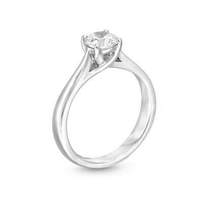 1.00 CT. GIA-Graded Diamond Solitaire Engagement Ring in 14K White Gold (F/SI2)
