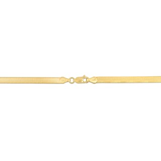 3.8mm Herringbone Chain Bracelet in Hollow 14K Gold - 7.0"