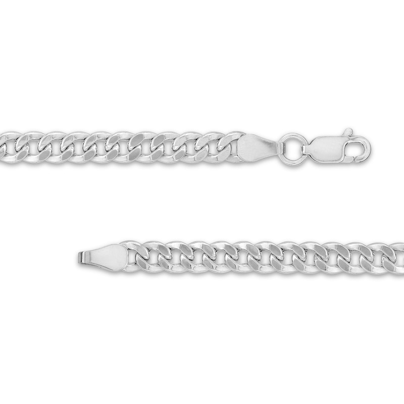 Main Image 3 of 4.3mm Curb Chain Necklace in Hollow 10K White Gold - 22"
