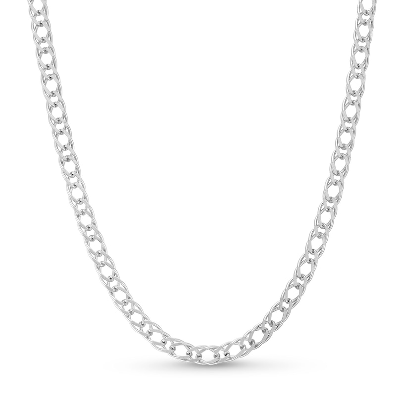 3.6mm Double Curb Chain Necklace in Solid Sterling Silver  - 18"|Peoples Jewellers