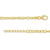3.35mm Hammered Rolo Chain Anklet in Hollow 14K Gold - 10"