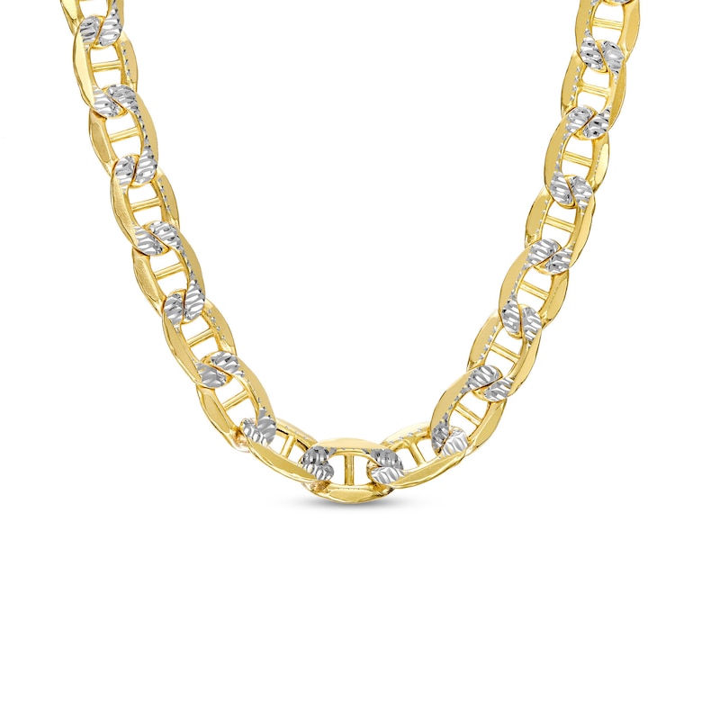 Men's 4.7mm Mariner Chain Necklace in Hollow 14K Two-Tone Gold - 22"|Peoples Jewellers