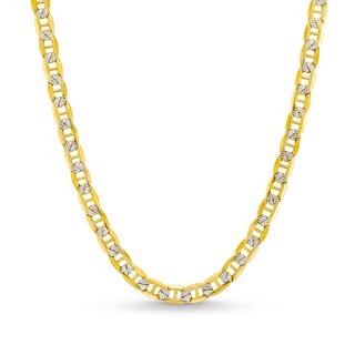 4.7mm Diamond-Cut Mariner Chain Necklace in Semi-Solid 14K Two-Tone Gold - 18"