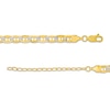 Thumbnail Image 3 of 4.7mm Diamond-Cut Mariner Chain Necklace in Semi-Solid 14K Two-Tone Gold - 18"