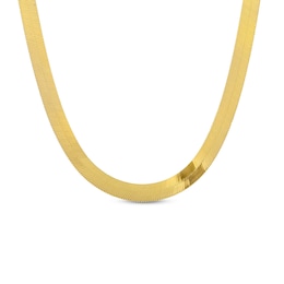 2.35mm Herringbone Chain Necklace in Solid 14K Gold - 18&quot;