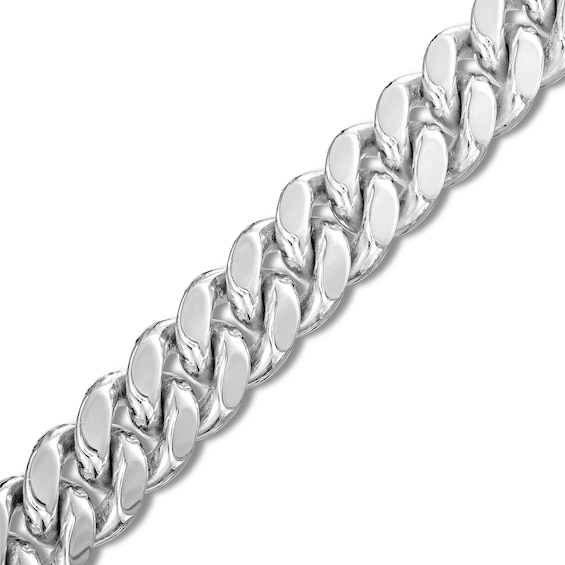Diamond-Cut 10.7mm Cuban Curb Chain Bracelet in Solid Sterling Silver - 8.5"