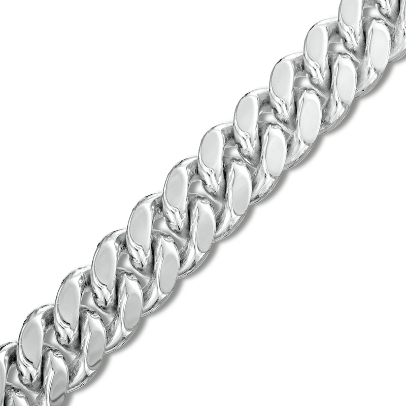 Diamond-Cut 10.7mm Cuban Curb Chain Bracelet in Solid Sterling Silver  - 8.5"|Peoples Jewellers