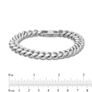 Diamond-Cut 10.7mm Cuban Curb Chain Bracelet in Solid Sterling Silver  - 8.5"