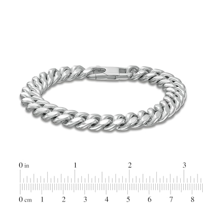 Diamond-Cut 10.7mm Cuban Curb Chain Bracelet in Solid Sterling Silver  - 8.5"