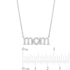 Thumbnail Image 2 of 0.25 CT. T.W. Certified Lab-Created Diamond "mom" Necklace in Sterling Silver (F/SI2)