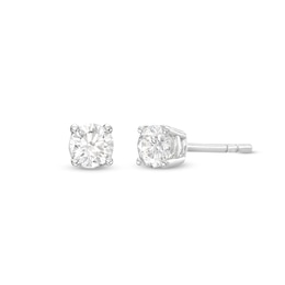 0.40 CT. T.W. Certified Lab-Created Diamond Solitaire Stud Earrings in 10K White Gold (I/SI2)