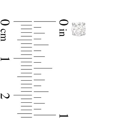 0.40 CT. T.W. Certified Lab-Created Diamond Solitaire Stud Earrings in 10K White Gold (I/SI2)