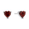 Thumbnail Image 3 of Disney Treasures Winnie the Pooh Heart-Shaped Garnet Stud Earrings and Pendant Set in Sterling Silver and 10K Rose Gold