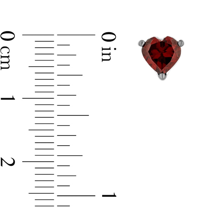 Main Image 5 of Disney Treasures Winnie the Pooh Heart-Shaped Garnet Stud Earrings and Pendant Set in Sterling Silver and 10K Rose Gold