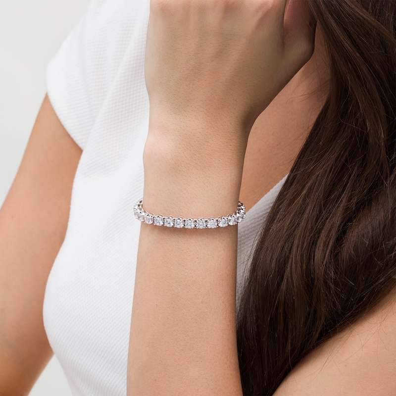 Main Image 2 of 12.00 CT. T.W. Diamond Tennis Bracelet in 14K White Gold (I/I2)