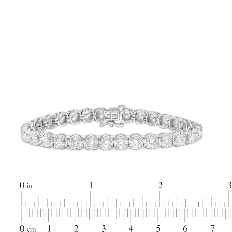 Main Image 4 of 12.00 CT. T.W. Diamond Tennis Bracelet in 14K White Gold (I/I2)
