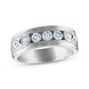 Every Moment Collection Men's CT. T.W. Diamond Three Stone Wedding Band in 14K Gold