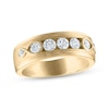 Thumbnail Image 1 of Every Moment Collection 0.95 CT. T.W. Diamond Three Stone Wedding Band in 14K Gold