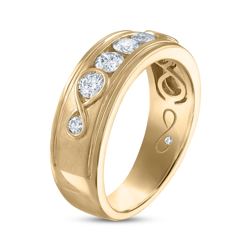 Every Moment Collection CT. T.W. Diamond Three Stone Wedding Band in 14K Gold
