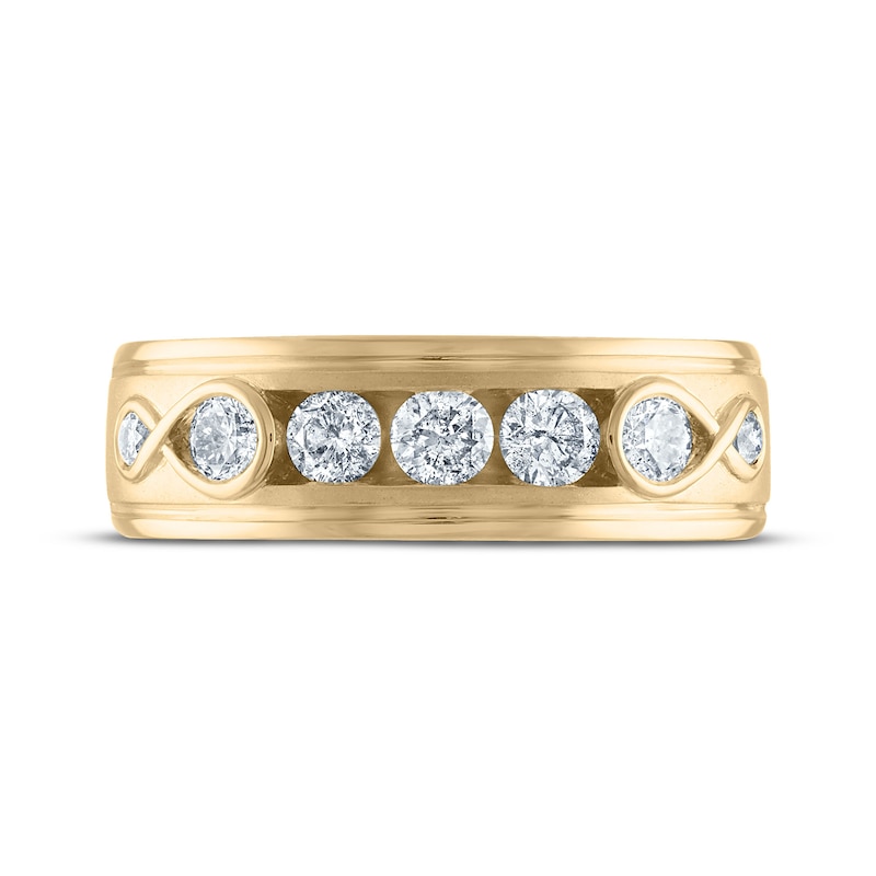 Every Moment Collection CT. T.W. Diamond Three Stone Wedding Band in 14K Gold
