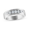 Thumbnail Image 1 of Every Moment Collection 0.45 CT. T.W. Diamond Three Stone Wedding Band in 14K White Gold