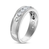 Thumbnail Image 2 of Every Moment Collection 0.45 CT. T.W. Diamond Three Stone Wedding Band in 14K White Gold