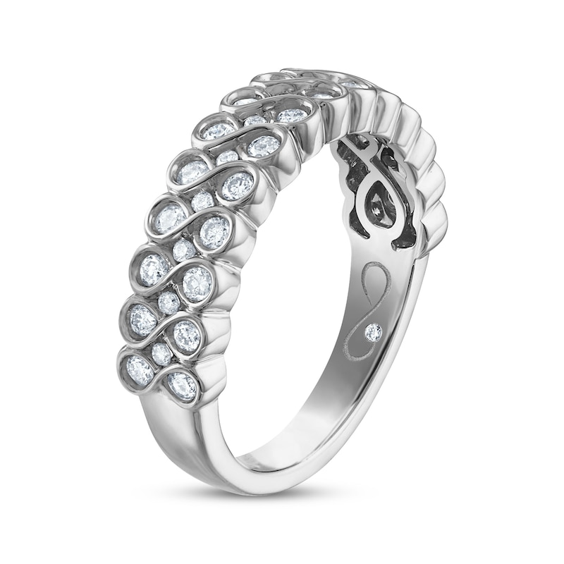 Every Moment Collection 0.45 CT. T.W. Diamond Double Row Infinity Ring in 14K White Gold