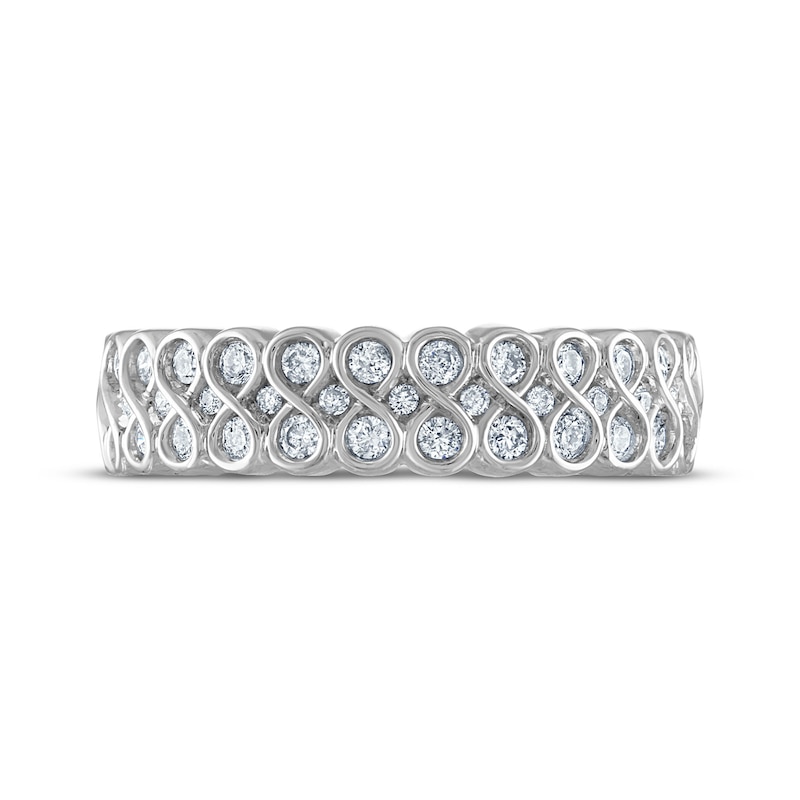 Every Moment Collection 0.45 CT. T.W. Diamond Double Row Infinity Ring in 14K White Gold