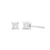 Thumbnail Image 1 of 0.40 CT. T.W. Certified Princess-Cut Lab-Grown Diamond Solitaire Stud Earrings in 10K White Gold (I/SI2)