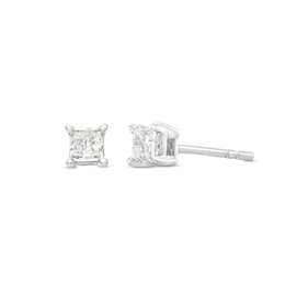 0.40 CT. T.W. Certified Princess-Cut Lab-Created Diamond Solitaire Stud Earrings in 10K White Gold (I/SI2)