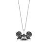 Collector’s Edition Disney Treasures 100th Anniversary Mickey Mouse Black Diamond Hat Pendant in Sterling Silver - 19"