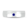 Thumbnail Image 3 of Men's Blue Lab-Created Sapphire Lines Ring in 10K White Gold
