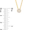 Thumbnail Image 2 of 0.25 CT. T.W. Multi-Diamond Flower Pendant in 10K Gold