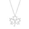 Thumbnail Image 1 of 0.10 CT. Canadian Certified Diamond Solitaire Maple Leaf Pendant in Sterling Silver (I/I2) - 17"