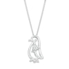 Thumbnail Image 1 of 0.10 CT. Canadian Certified Diamond Solitaire Penguin Pendant in Sterling Silver (I/I2) - 17"