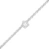 Thumbnail Image 1 of 0.10 CT. Canadian Certified Diamond Solitaire Anklet in Sterling Silver (I/I2) - 10"