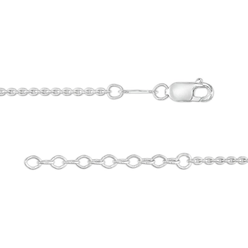 Main Image 2 of 0.10 CT. Canadian Certified Diamond Solitaire Anklet in Sterling Silver (I/I2) - 10"